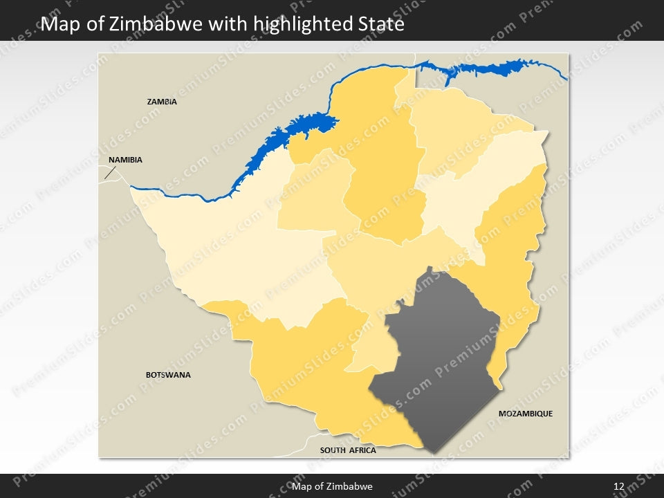 powerpoint map zimbabwe