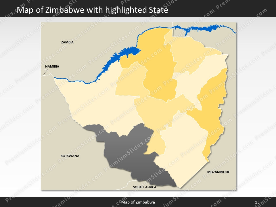 powerpoint map zimbabwe