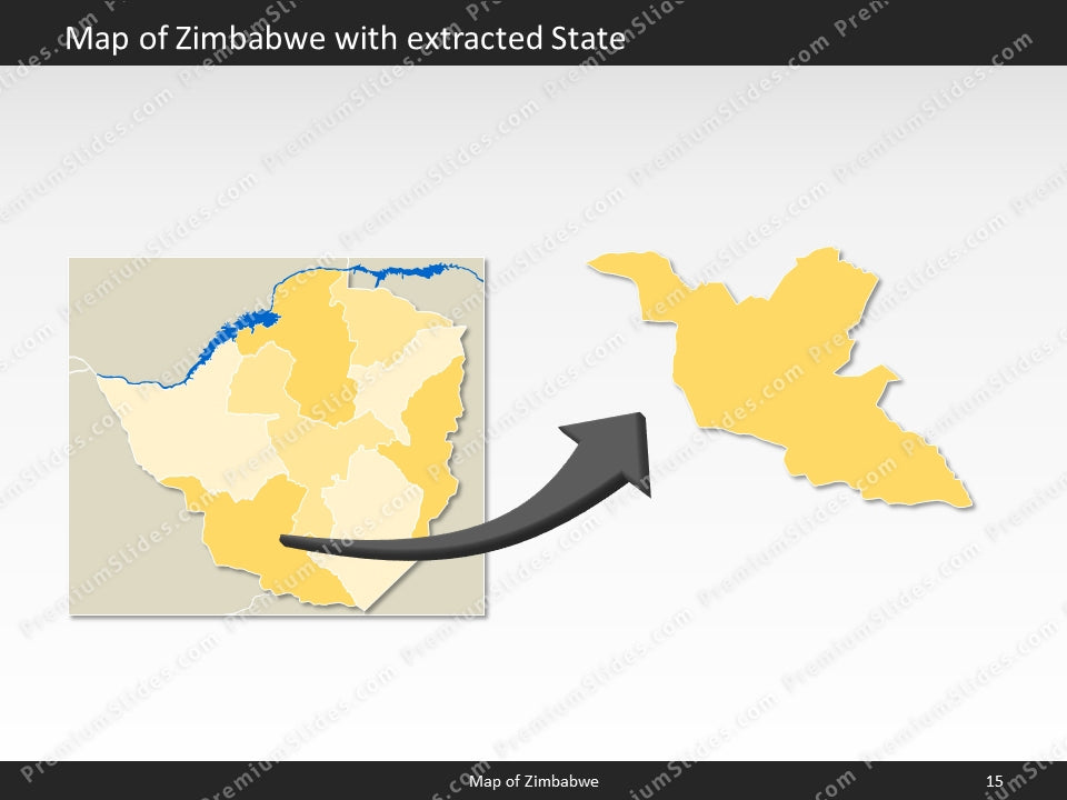 powerpoint map zimbabwe