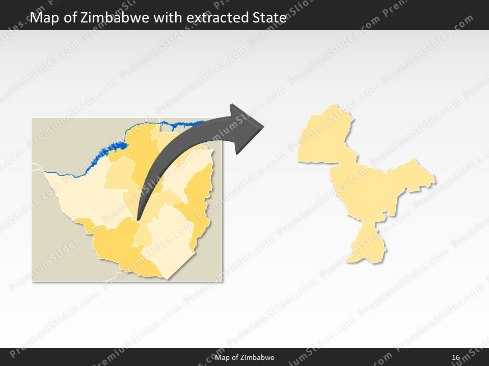 powerpoint map zimbabwe