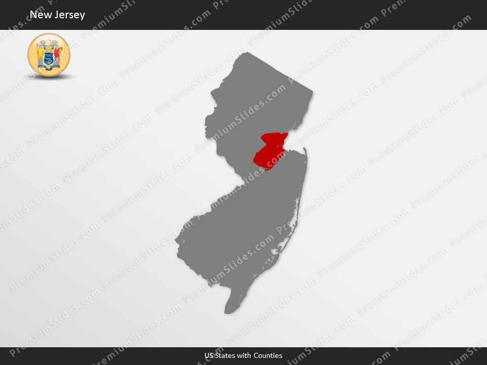 New Jersey County Map Template for PowerPoint
