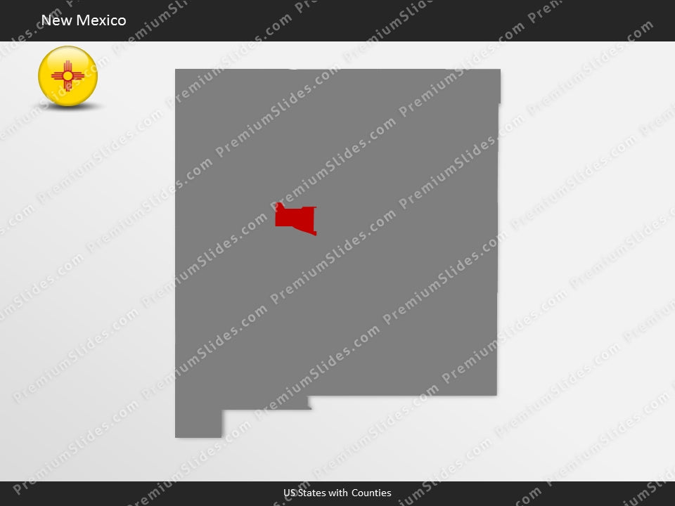 New Mexico County Map Template for PowerPoint