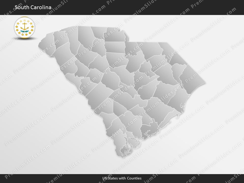 South Carolina County Map Template for PowerPoint