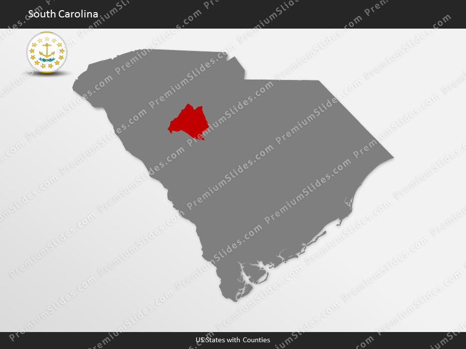 South Carolina County Map Template for PowerPoint