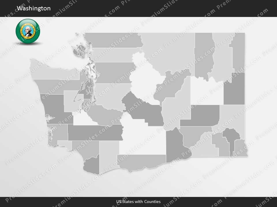 Washington County Map Template for PowerPoint