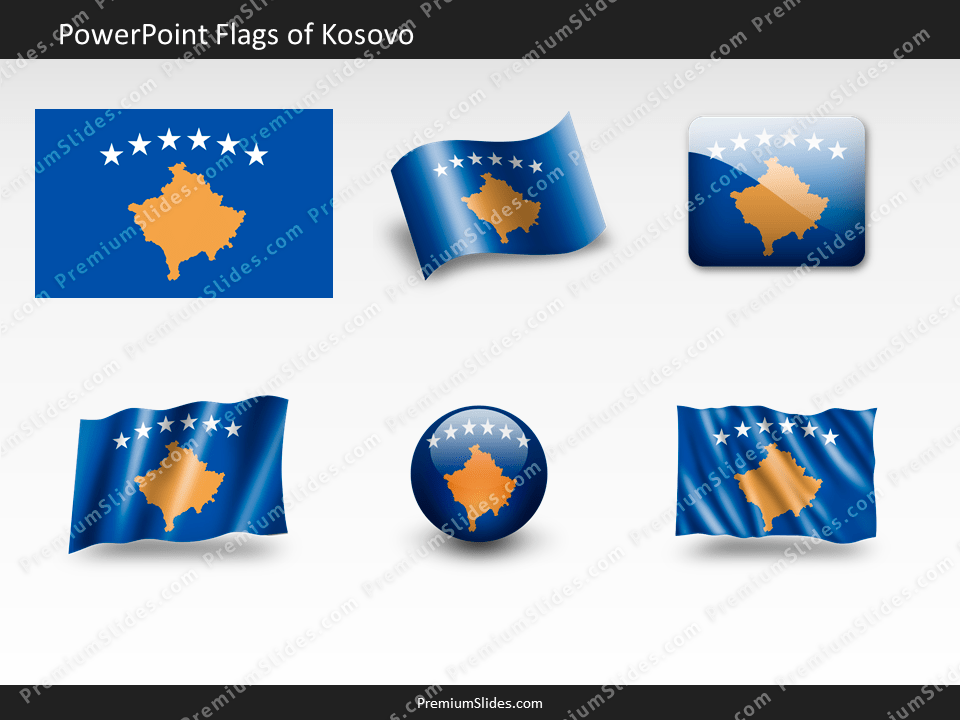Free Kosovo Flag PowerPoint Template