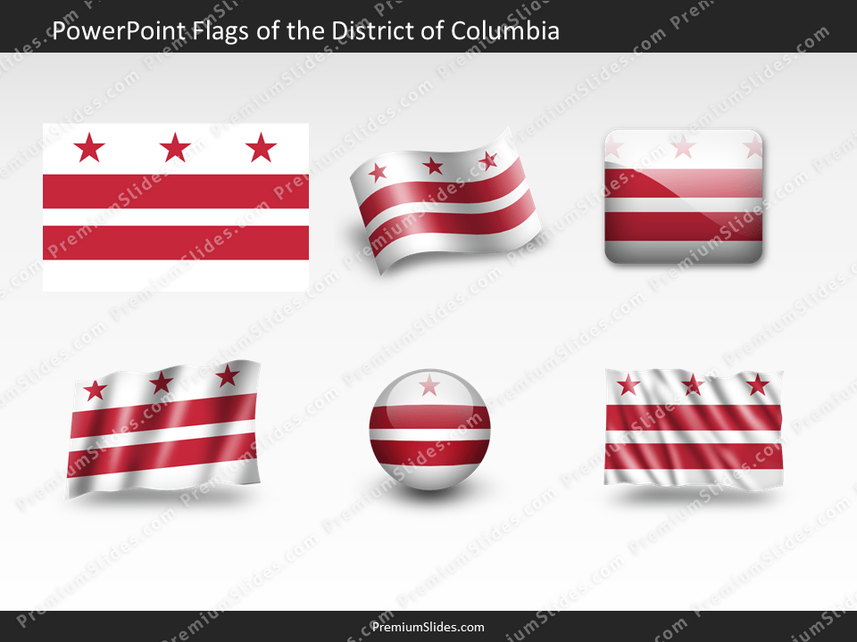 Free District of Columbia (Washington, D.C.) Flag PowerPoint Template