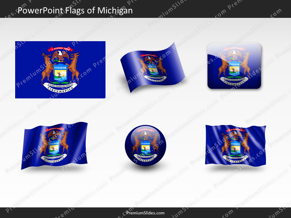 Free Michigan Flag PowerPoint Template