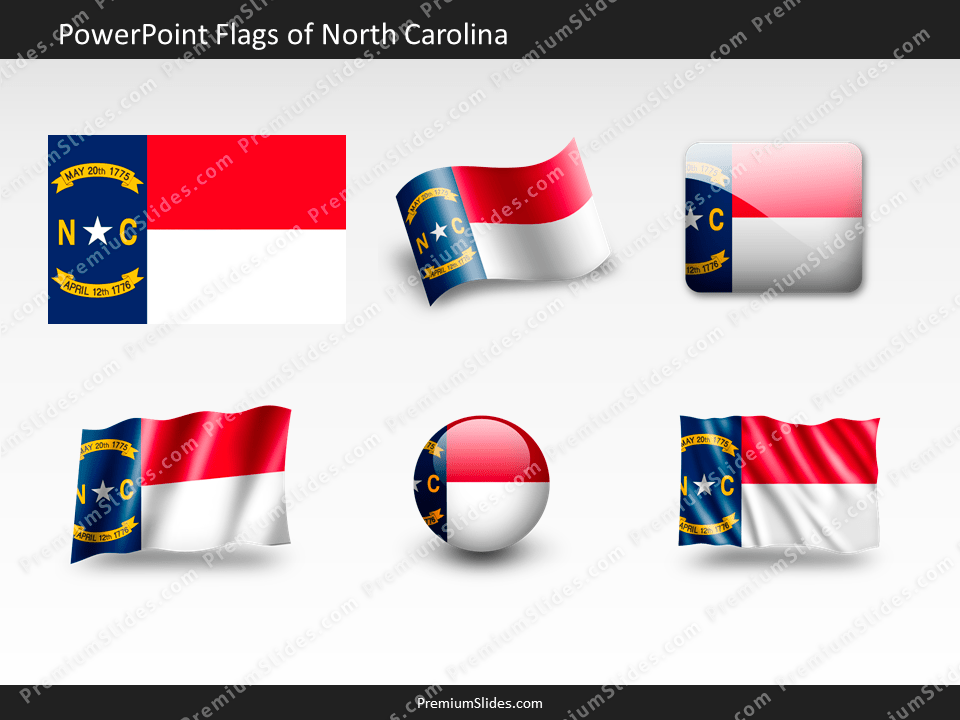 Free North-Carolina Flag PowerPoint Template