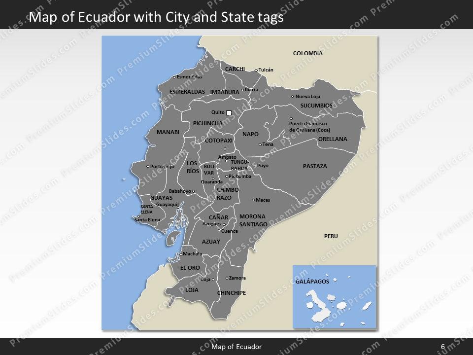 powerpoint map ecuador