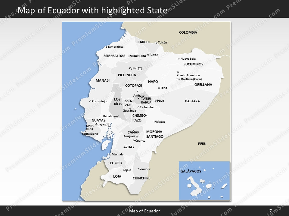 powerpoint map ecuador