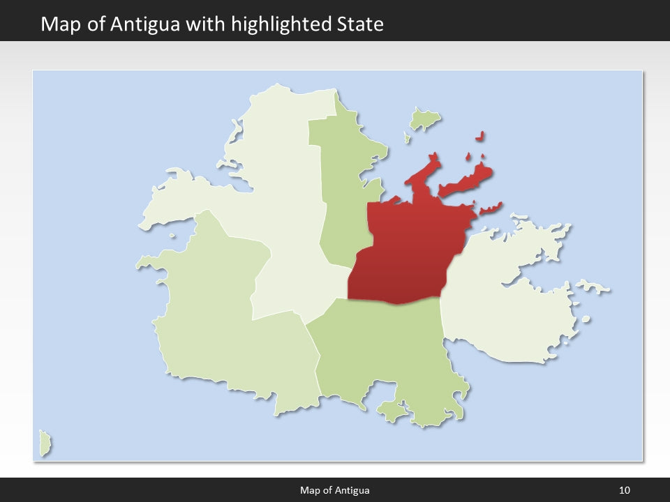 powerpoint map antigua and barbuda