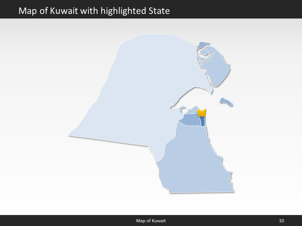 powerpoint map kuwait