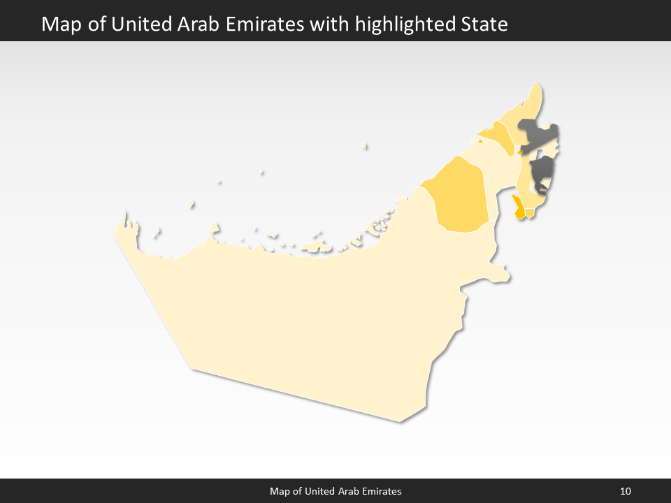 powerpoint map united arab emirates