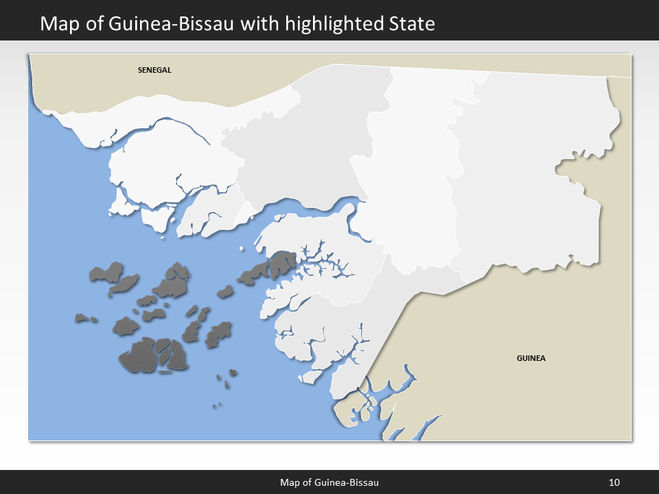powerpoint map guinea-bissau