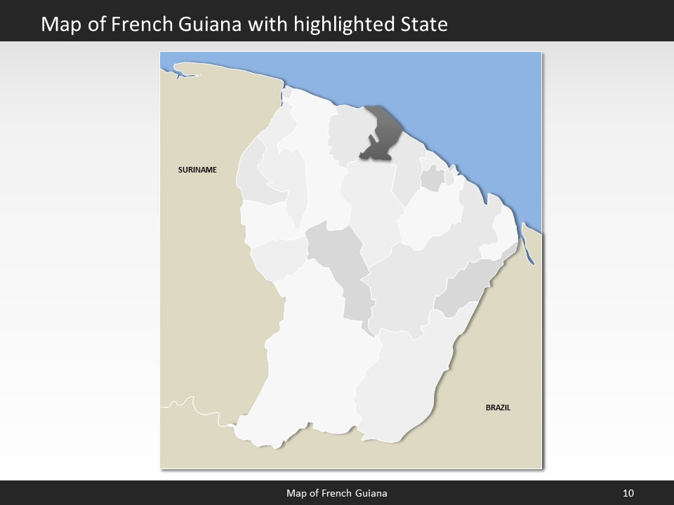 powerpoint map french guyana