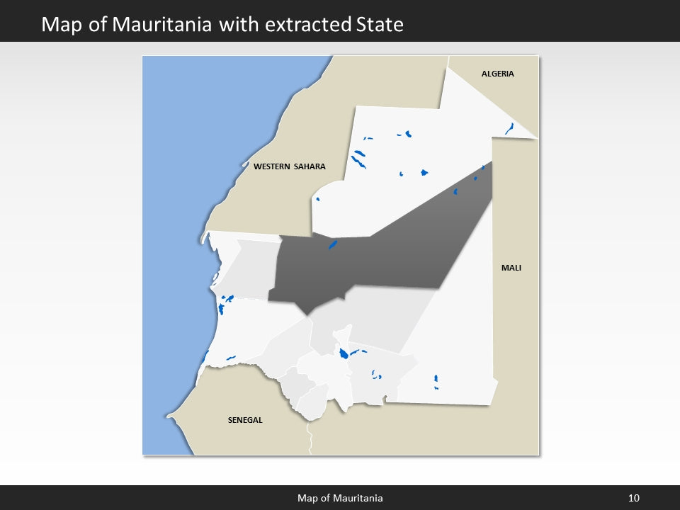 powerpoint map mauritania