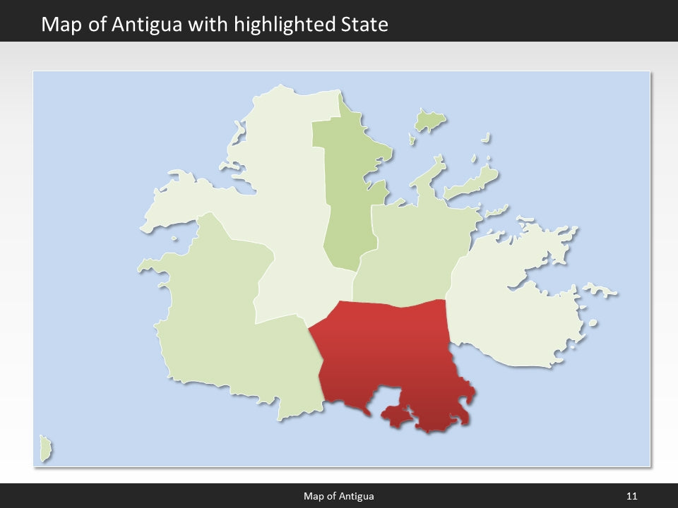 powerpoint map antigua and barbuda