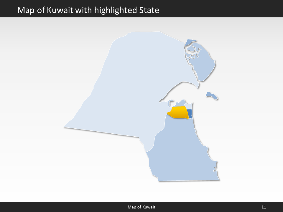 powerpoint map kuwait