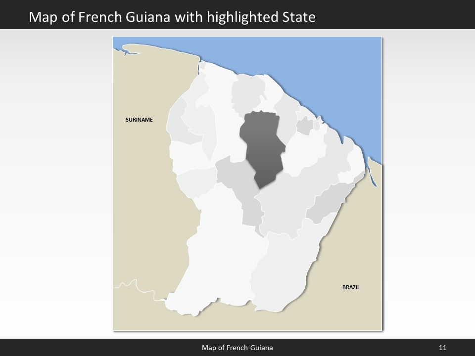 powerpoint map french guyana