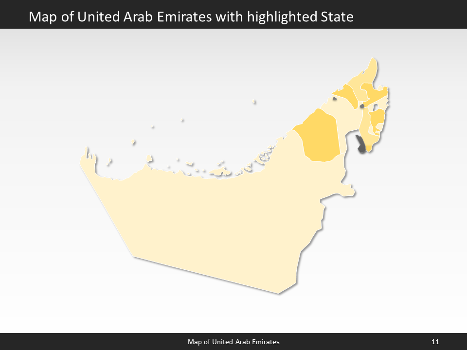 powerpoint map united arab emirates
