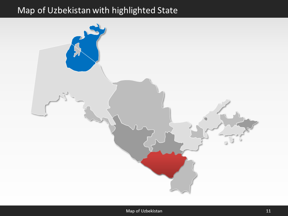 powerpoint map uzbekistan