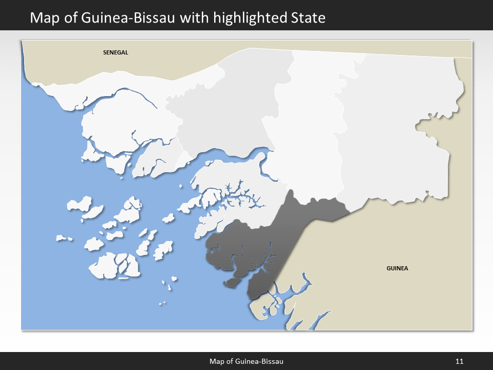 powerpoint map guinea-bissau