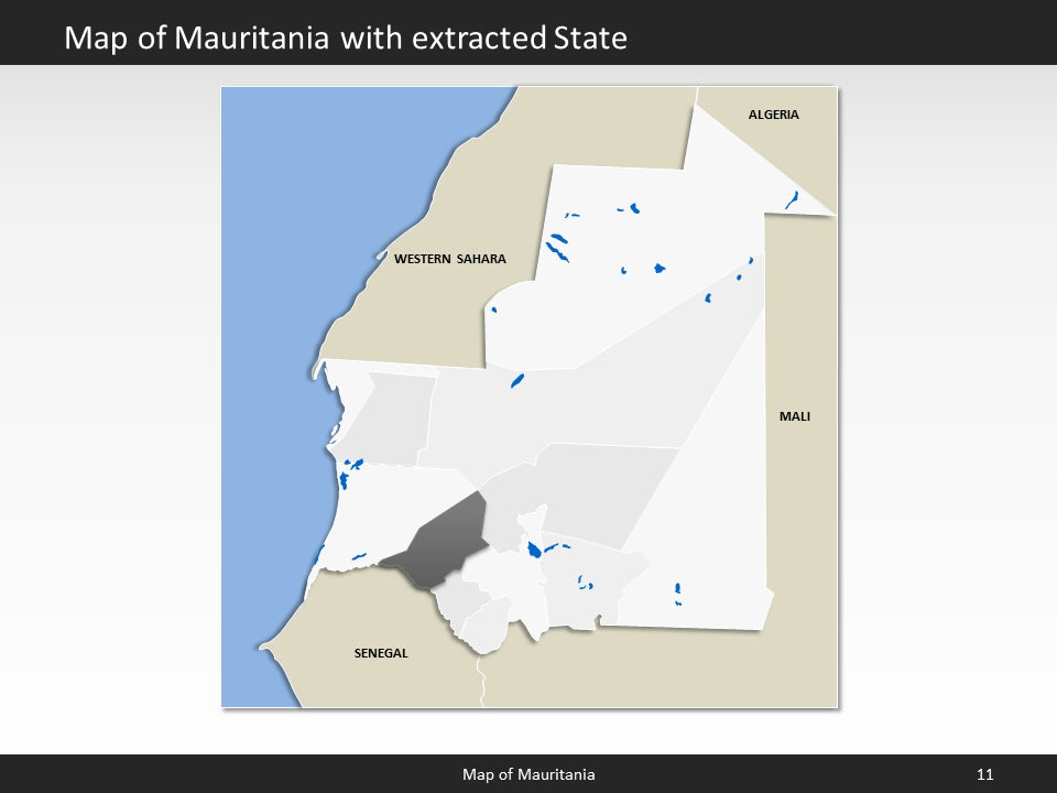 powerpoint map mauritania