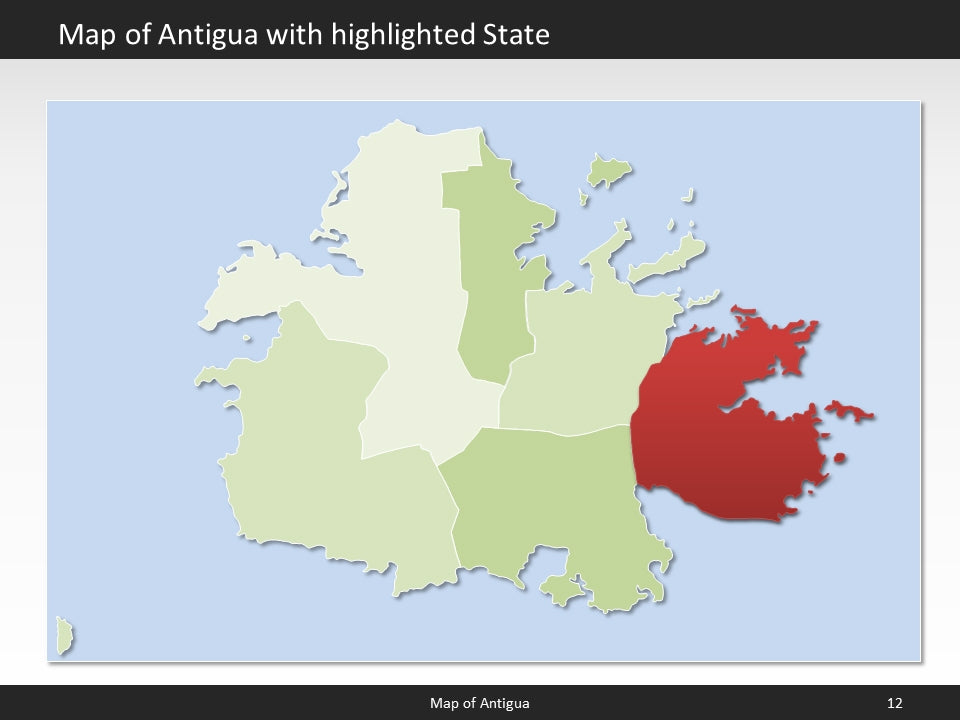 powerpoint map antigua and barbuda