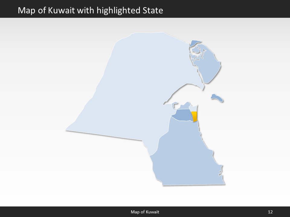 powerpoint map kuwait