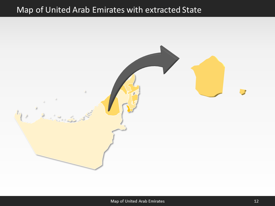 powerpoint map united arab emirates