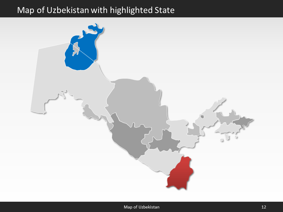 powerpoint map uzbekistan