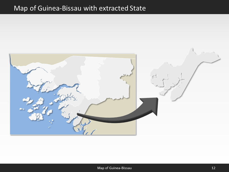powerpoint map guinea-bissau