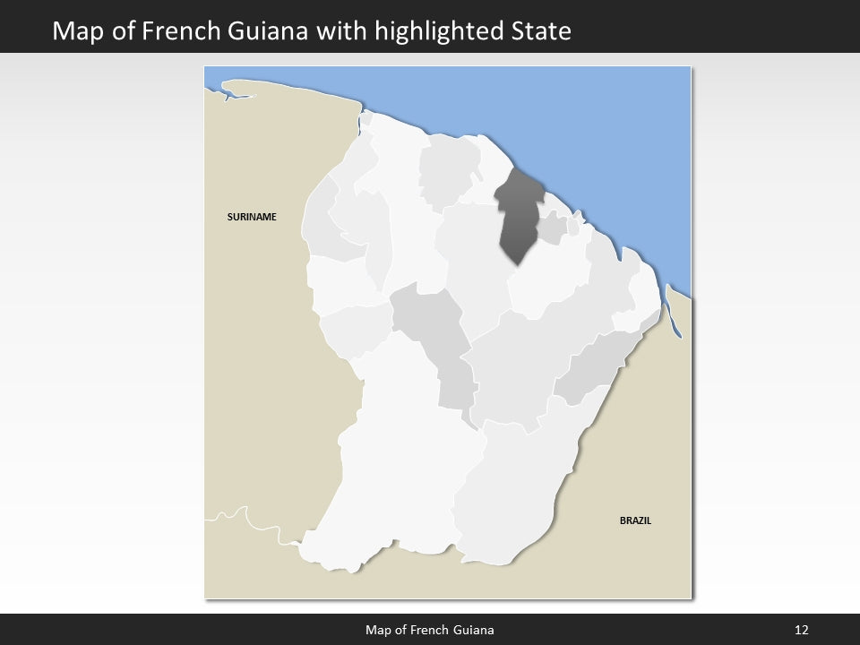 powerpoint map french guyana