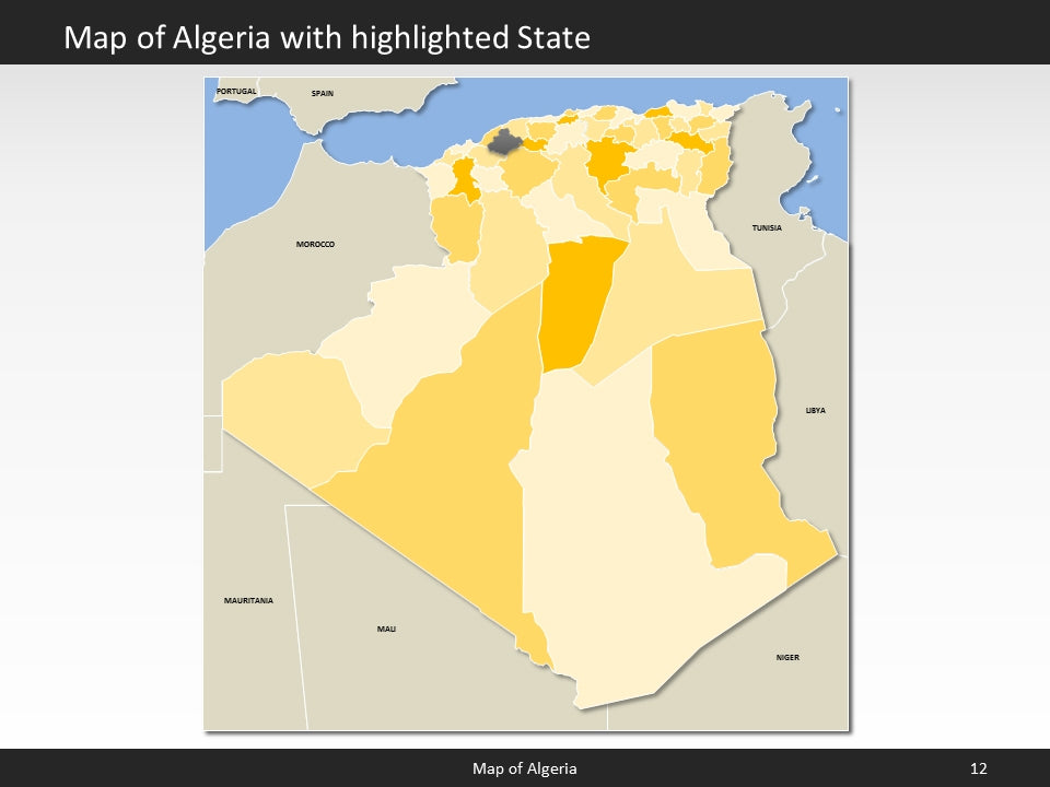 powerpoint map algeria