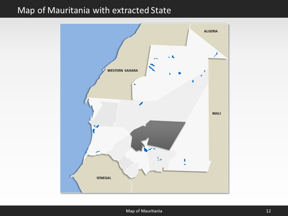 powerpoint map mauritania