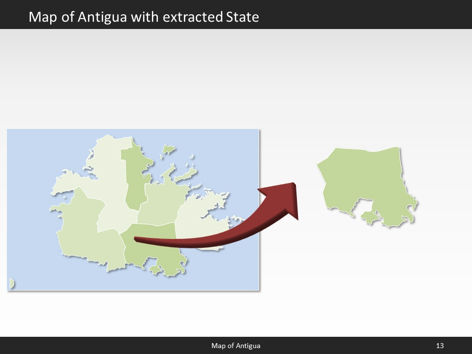 powerpoint map antigua and barbuda