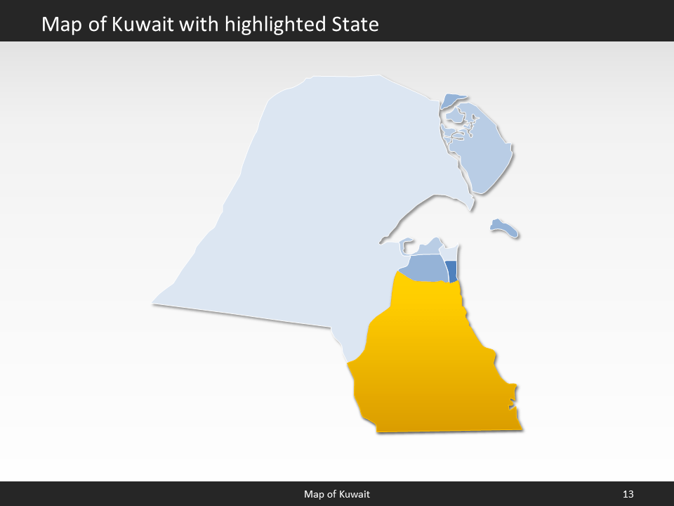 powerpoint map kuwait