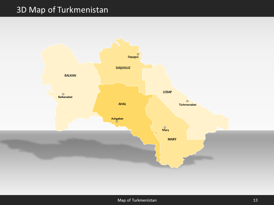 powerpoint map turkmensitan