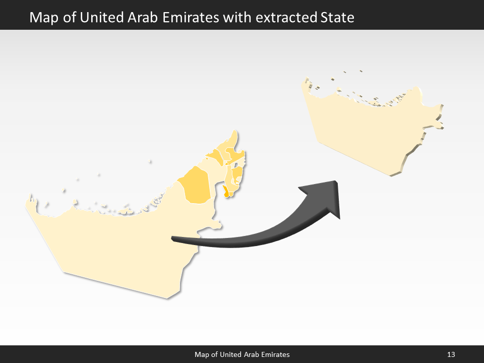 powerpoint map united arab emirates