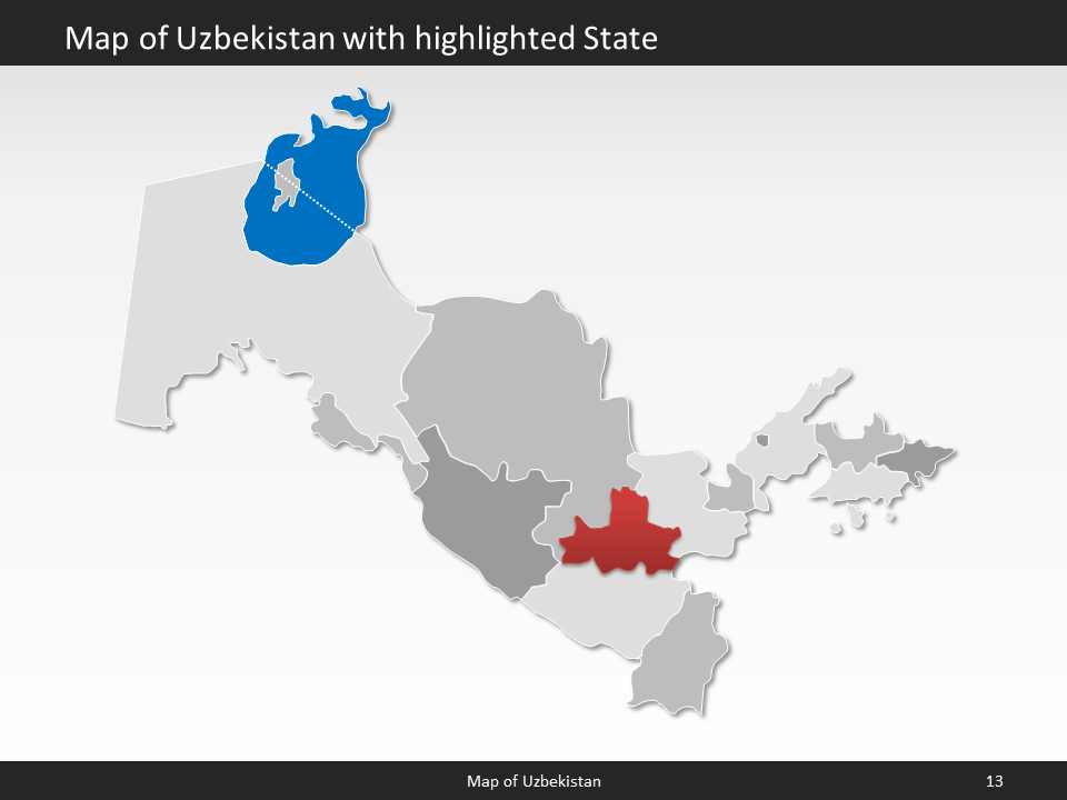 powerpoint map uzbekistan