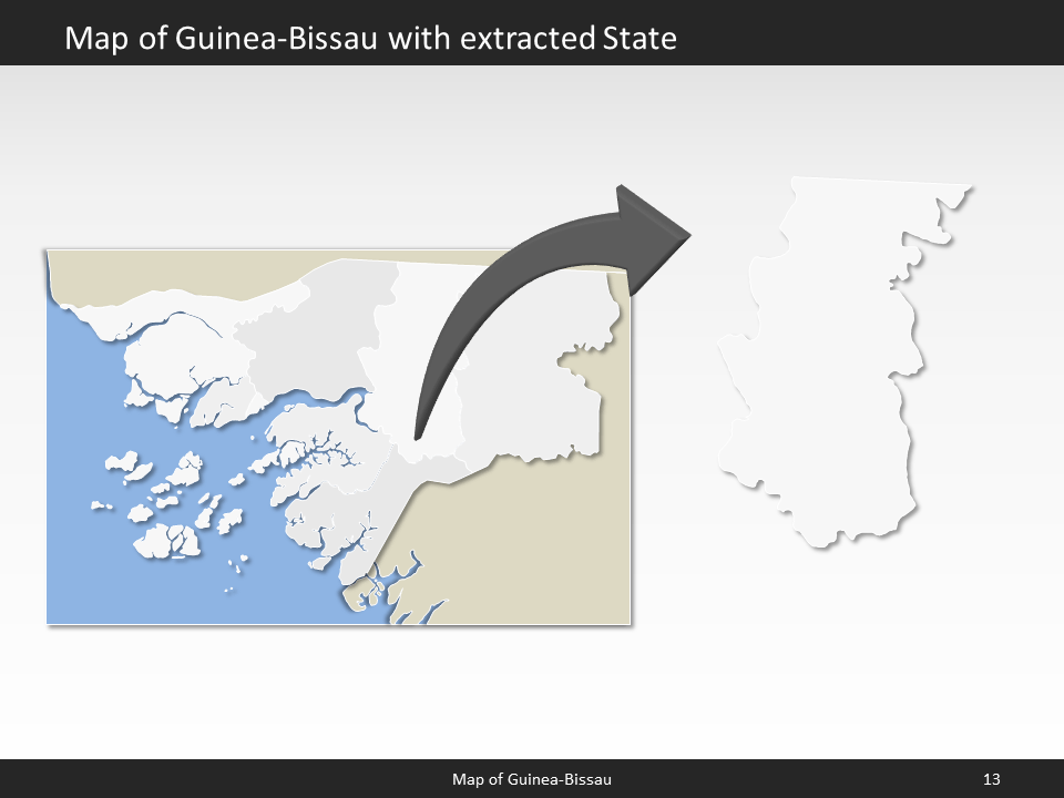 powerpoint map guinea-bissau