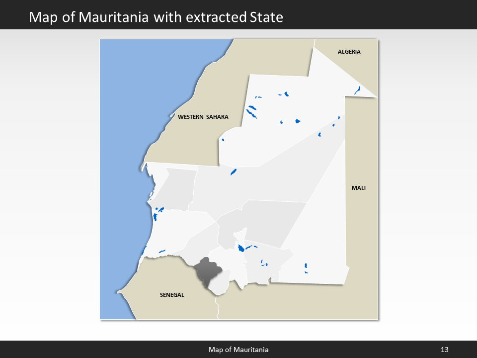 powerpoint map mauritania