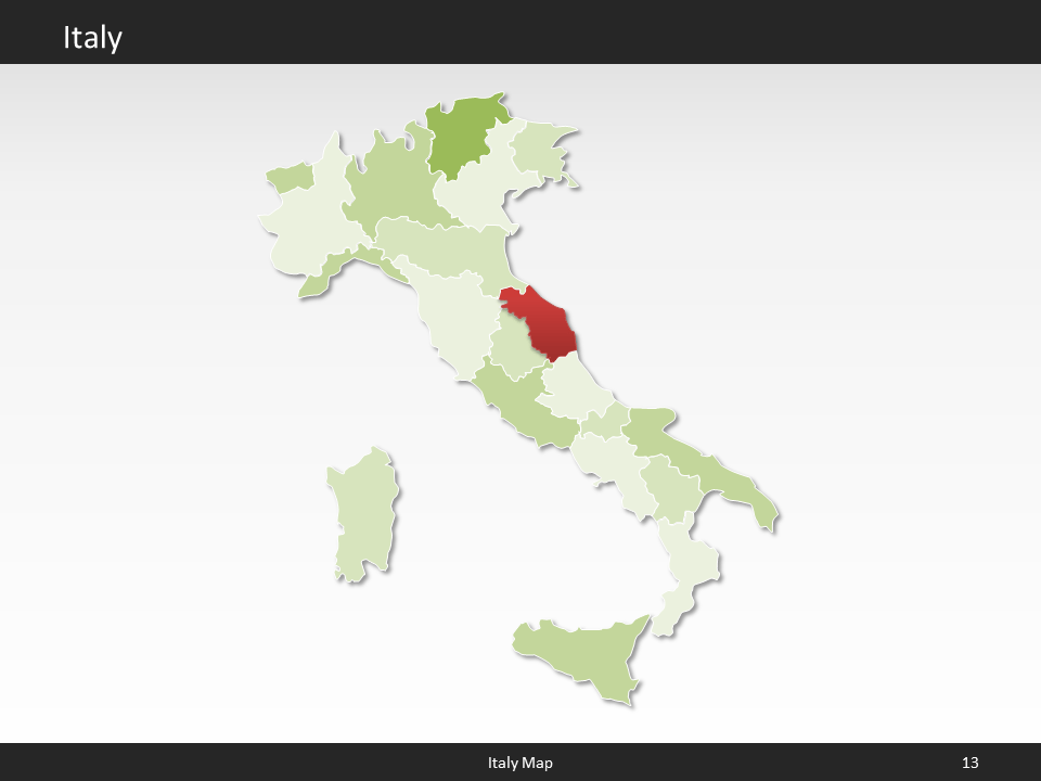 powerpoint map italy