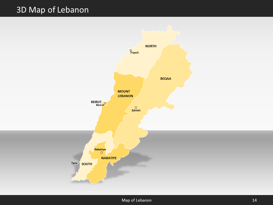 powerpoint map lebanon