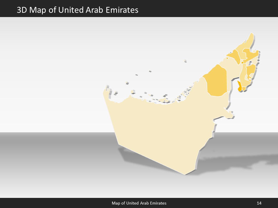 powerpoint map united arab emirates