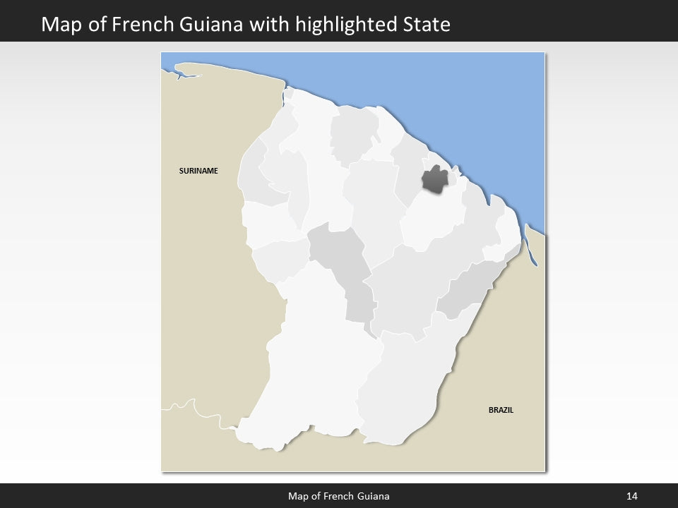 powerpoint map french guyana
