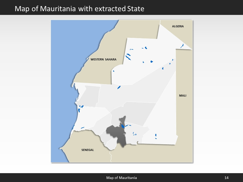 powerpoint map mauritania