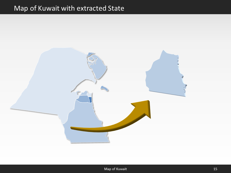 powerpoint map kuwait