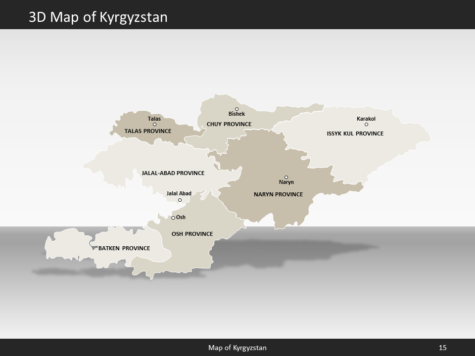 powerpoint map kyrgyzstan
